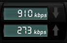 download + upload speeds