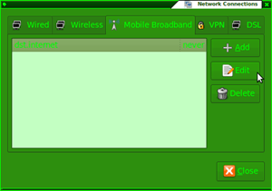 Network Connections - Edit new connection