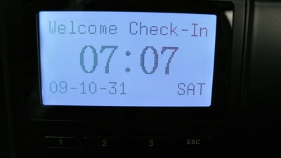 biometric card reader display