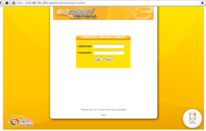 Speed on Demand login page