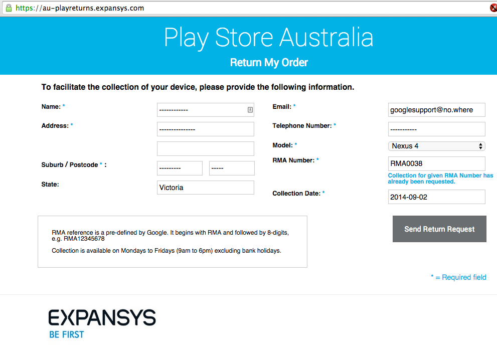 Nexus4SupportCollectionRequest