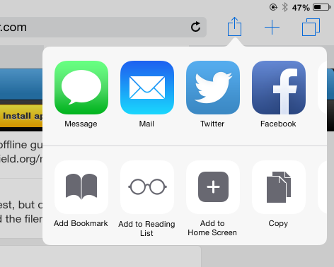 iOS 8 advanced sharing